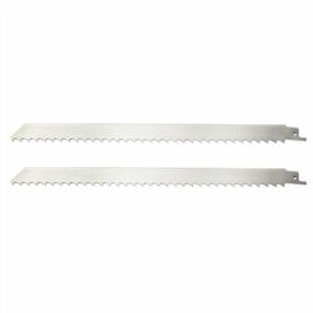 img 4 attached to 300Mm Stainless Steel Reciprocating Saw Blades For Cutting Ice, Frozen Meat, Bone, Beef (2 Pack - 12 Inch)