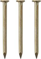 550 pack of 1 inch brass-plated wood nails - perfect for picture hanging, finishing, and roofing logo