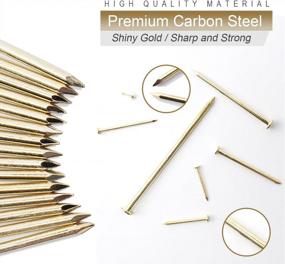 img 1 attached to 550 Pack Of 1 Inch Brass-Plated Wood Nails - Perfect For Picture Hanging, Finishing, And Roofing
