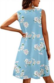 img 3 attached to Women'S Summer Floral Bohemian Dress - Sleeveless Swing Boho Sundress With Pockets
