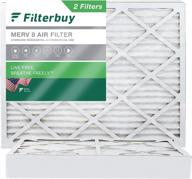 2-pack filterbuy 20x23x4 merv 8 air filters - dust defense hvac ac furnace replacement (19.50 x 22.50 x 3.63 inches) logo