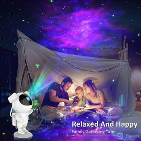 img 2 attached to 🚀 Astronaut LED Star Night Light Projector: 360° Adjustable Galaxy Lighting for Kids, with Timer and Nursery Bedroom Decor