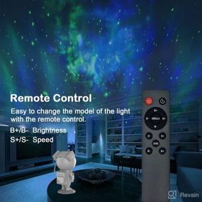 img 3 attached to 🚀 Astronaut LED Star Night Light Projector: 360° Adjustable Galaxy Lighting for Kids, with Timer and Nursery Bedroom Decor