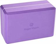 enhance your yoga practice with hugger mugger's 4 in. foam yoga block - ultimate support, comfort, and alignment logo