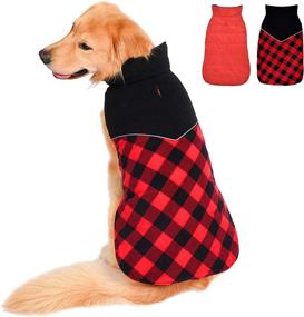 img 4 attached to 🐶 Fragralley Reversible Dog Winter Coat - Reflective Plaid Jacket Warm Vest - Waterproof Christmas Sweater Windproof Pet Clothes for Small Medium Large Dogs