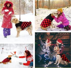 img 3 attached to 🐶 Fragralley Reversible Dog Winter Coat - Reflective Plaid Jacket Warm Vest - Waterproof Christmas Sweater Windproof Pet Clothes for Small Medium Large Dogs