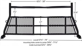img 3 attached to Apex 53-71 Adjustable Pickup Truck Headache Rack Window Guard