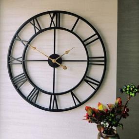 img 4 attached to Make A Bold Statement With The Evursua 24 Inch Metal Wall Clock - Stylish Decorative Piece For Your Living Room