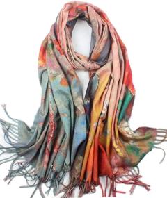 img 4 attached to 🧣 Cashmere Scarves Winter Elegant Collection: Stylish Women's Accessories at Scarves & Wraps