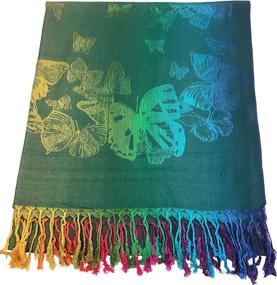 img 3 attached to CJ Apparel Butterfly Design Shawl Women's Accessories : Scarves & Wraps