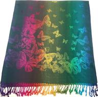 cj apparel butterfly design shawl women's accessories : scarves & wraps logo