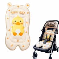 ultra-soft letton baby seat pad liner for stroller - universal breathable infant carriage cushion, perfect for car seat & yellow duckling design! logo