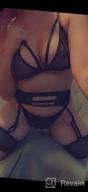 img 1 attached to 🌟 Popiv Women's Seductive Lace Garter Lingerie Set: Strappy High Waist & Sheer Mesh review by Ryan Richards
