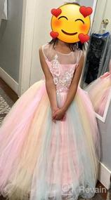 img 7 attached to Unicorn Rainbow Long Tulle Dress For Girls - Perfect For Weddings, Birthdays, Princess Parties, Carnivals, Performances, Dances, Pageants, And Ball Gowns By MYRISAM