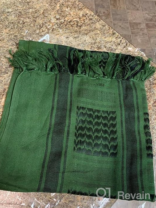 img 1 attached to Military Shemagh Arab Tactical Desert Keffiyeh Thickened Scarf Wrap For Women & Men - 43"X43 review by Anthony Lanka