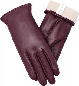 img 4 attached to Warm Winter Women'S Leather Gloves With Full-Hand Touch Screen Technology For Texting And Driving By Vislivin