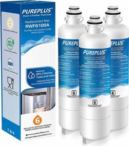 img 4 attached to Замена PUREPLUS BORPLFTR50 для фильтра для воды холодильника Bosch Ultra Clarity Pro, совместима с 12028325, 12033030, 11025825, BORPLFTR55, WFC100MF, WFS200MF, 3 упаковки