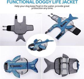 img 2 attached to Dasior Life Jacket for Dogs - Floatation Life Preserver for Small to Large Sized Dog - Mermaid Pet Lifesaver Vest - Adjustable Rescue Coat for Swimming and Boating Protection