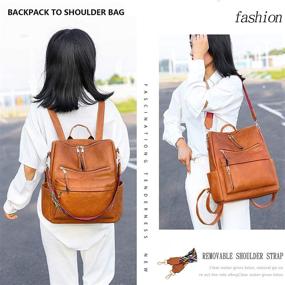 img 2 attached to Backpack Convertible Daypack Designer Shoulder Women's Handbags & Wallets ~ Fashion Backpacks