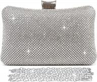 women's crystal embellished evening bag - perfect for weddings, parties, and special occasions - stylish clutch handbag logo