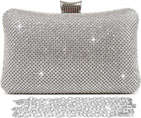 img 4 attached to Женская вечерняя сумочка с кристаллами - идеально подходит для свадеб, вечеринок и особых случаев - стильная сумочка-клатч