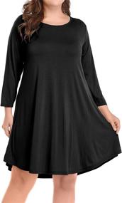 img 4 attached to BELAROI Womens T Shirt 3X Black Women's Clothing : Dresses