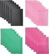 small poly bubble lined mailers padded 24 pack - 4 colors (pink, green, black & hot pink) waterproof self seal shipping envelopes shockproof & dustproof logo
