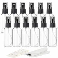 zejia 1 oz spray bottle, 12 pack mini spray bottles, 30ml small spray bottle fine mist spray bottles for essential oils, travel, perfumes, with stickers, tissues, droppers logo