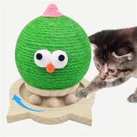 yuloyi cat track toy balls with sisal scratcher: interactive 2-in-1 cat scratcher toy with trackball for natural sisal fun logo