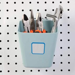 img 3 attached to FRIMOONY Large Pegboard Bins With Hooks, For Organizing Various Tools, Blue, 12 Pack