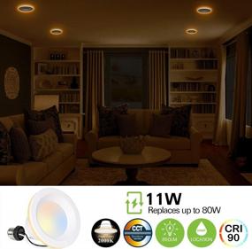 img 1 attached to Upgrade Your Home Lighting With Hykolity'S 6-Pack Of Dimmable LED Can Lights With Night Light And Multiple Selectable Color Temperatures
