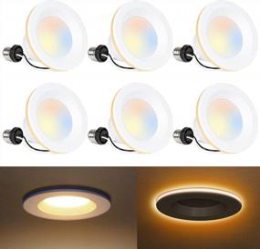 img 4 attached to Upgrade Your Home Lighting With Hykolity'S 6-Pack Of Dimmable LED Can Lights With Night Light And Multiple Selectable Color Temperatures