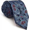 s&w shlax&wing ties for men blue grey paisley striped extra long skinny classic necktie new logo