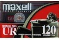maxell ur 120 cassettes - box of 10 normal bias audio tapes logo