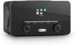 auna connect 150 black 2.1 wi-fi internet radio music player with mp3 usb port, aux & remote control - black logo