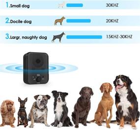 img 3 attached to 🔊 Upgraded Mini Bark Control Device with 3 Ultrasonic Frequency Levels - Enhanced Black Edition