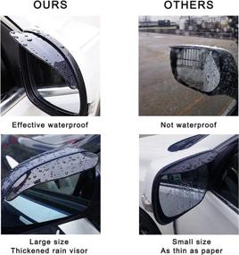 img 3 attached to 🌧️ 6-Pack APEXEDC Car Side Mirror Rain Guard, Rear View Mirror Rain Visor Smoke Guard - Universal Black Sticker Side Mirror Rain Eyebrow for Cars SUV Truck