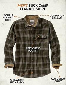 img 1 attached to Experience Unmatched Comfort And Style With Legendary Whitetails Men'S Buck Camp Flannel Shirt