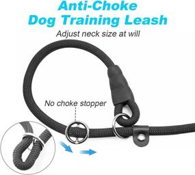 img 3 attached to 7Ft Double Handle Slip Leash For Medium And Large Dogs - Anti-Choke, No-Pull Traffic Dog Training Lead By Mycicy