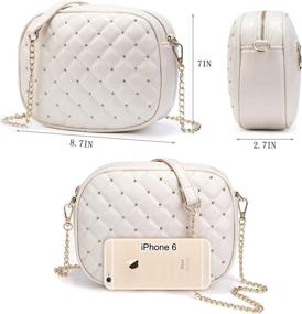 img 2 attached to SAMSHOWME Small Leather Crossbody Metal Women's Handbags & Wallets : Crossbody Bags