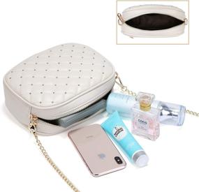img 1 attached to SAMSHOWME Small Leather Crossbody Metal Women's Handbags & Wallets : Crossbody Bags