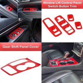 img 1 attached to Sunluway 17 PCS Interior Decoration Trim Kit Fits For Jeep Grand Cherokee 2016-2021 - Steering Wheel Cover, Dashboard Decoration, Gear Shift Panel And A-Pillar Air Outlet Vent Decoration Cover (Red)