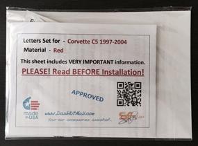 img 2 attached to SF Sales USA - Red Bumper Letters for Corvette C5 1997-2004 Front & Rear Plastic Inserts - High Quality and Easy Installation