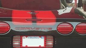 img 1 attached to SF Sales USA - Red Bumper Letters for Corvette C5 1997-2004 Front & Rear Plastic Inserts - High Quality and Easy Installation