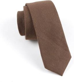 img 3 attached to TAGERWILEN Cotton Solid Skinny Necktie Men's Accessories ... Ties, Cummerbunds & Pocket Squares