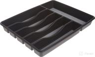 🍴 rubbermaid non-slip large silverware tray organizer - black and gray логотип