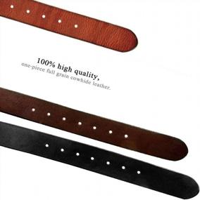 img 1 attached to 👌 Stylish One Piece Grain Leather Strap in Classic Brown: High-Quality and Durable