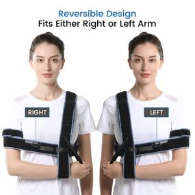 img 3 attached to Velpeau Arm Sling For Elbow Injury - Medical Shoulder Immobilizer Rotator Cuff Support Brace Strap - Comfortable For Shoulder Injury, Broken, Dislocated, Fractured, Left & Right (Medium)