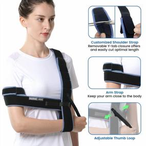img 2 attached to Velpeau Arm Sling For Elbow Injury - Medical Shoulder Immobilizer Rotator Cuff Support Brace Strap - Comfortable For Shoulder Injury, Broken, Dislocated, Fractured, Left & Right (Medium)