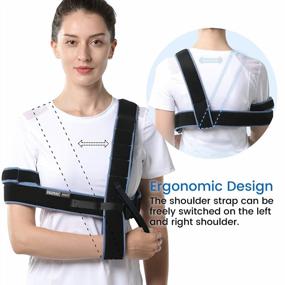 img 1 attached to Velpeau Arm Sling For Elbow Injury - Medical Shoulder Immobilizer Rotator Cuff Support Brace Strap - Comfortable For Shoulder Injury, Broken, Dislocated, Fractured, Left & Right (Medium)